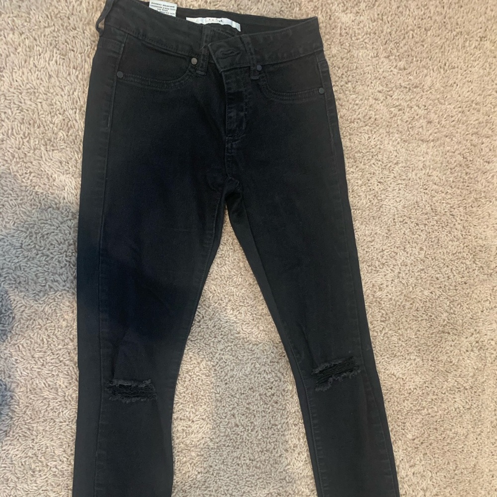 Women’s Joe’s jeans, black denim with knee slit